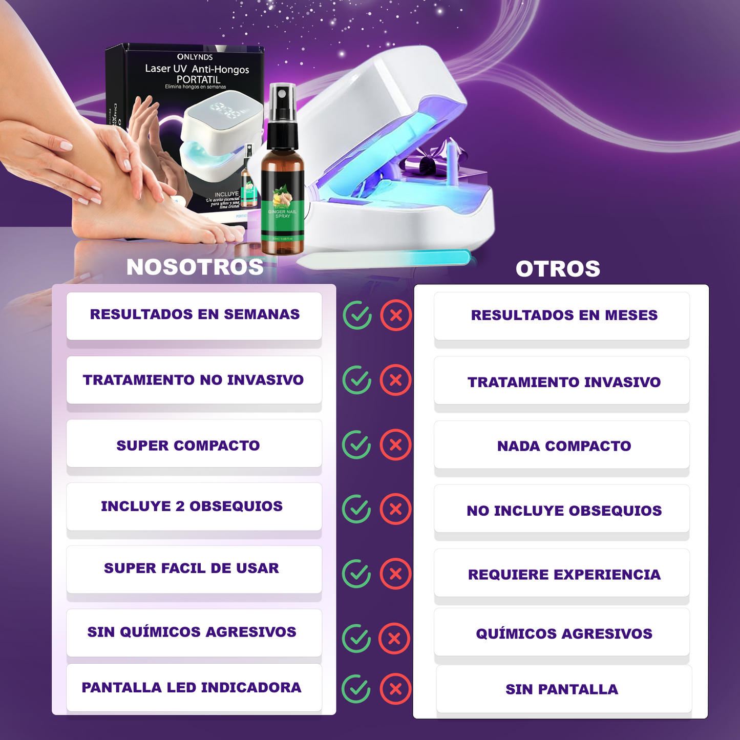 LASER UÑAS (PACK DE 2 UNIDADES AL 50% DESCUENTO=32,99€)