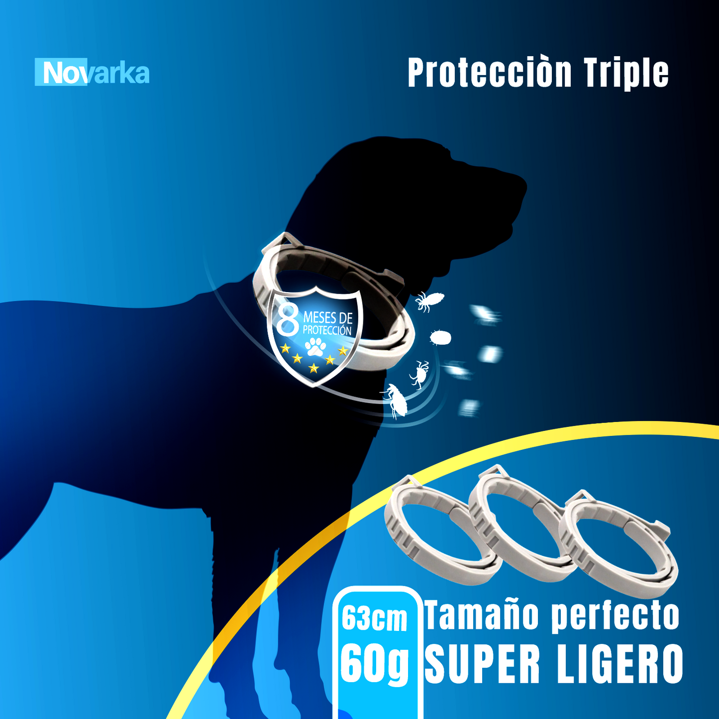 3 COLLARES ANTIPARASITARIOS X 22.99€ (6 X 31,99€)