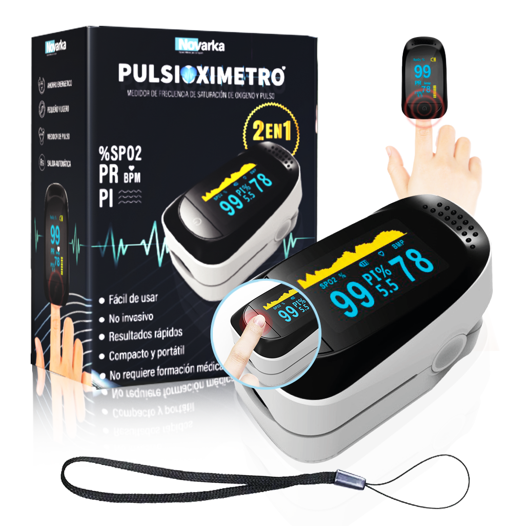 PULSIOXIMETRO MEDIDOR PULSACIONES Y OXIGENO EN SANGRE (PACK DE 2 UNIDADES AL 50% DESCUENTO=29,99€)